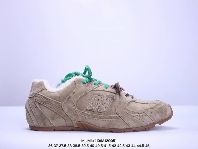 加绒 公司级 MiuMiu x New Balance NB530系列 缪缪 24s联名低帮经典复古休闲运动慢跑鞋 缪缪大秀上爆出的这双与New Balance