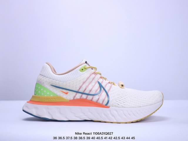 耐克Nike React Infinity Run Flyknit 3 缓震泡棉网面 网布减震防滑耐磨 低帮 休闲跑步鞋 XM 6Q627