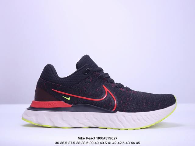 耐克Nike React Infinity Run Flyknit 3 缓震泡棉网面 网布减震防滑耐磨 低帮 休闲跑步鞋 XM 6Q627