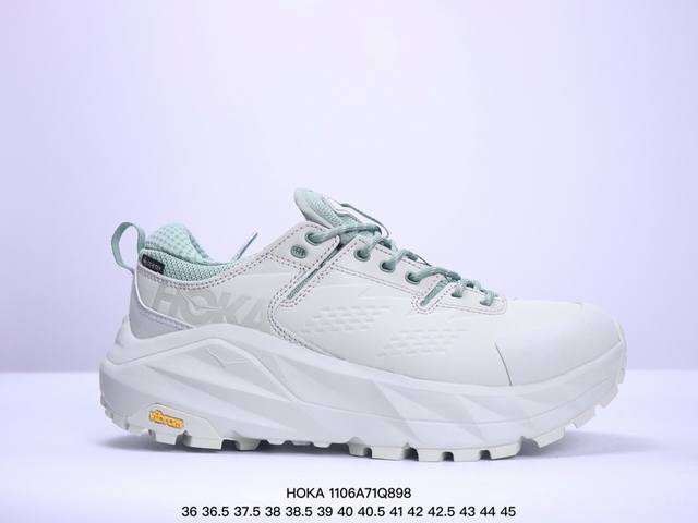 公司级HOKA ONE ONE Kaha Low GTX卡哈低帮防水防滑轻便登山徒步鞋 牛巴革与橡胶鞋头打造高度耐磨的支撑型鞋面GORE-TEX防水内靴、Vib