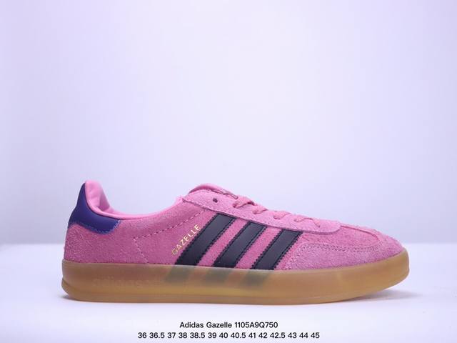 特价 纯原LW版 Adidas Originals Gazelle Indoor 防滑低帮T头德训鞋 GZ复古系列 白粉红 草莓熊 IF1 9 纯原大厂LW工厂