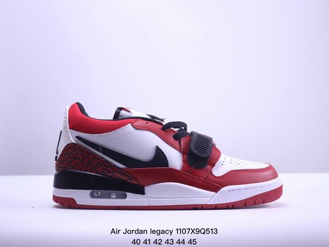 Air Jordan legacy 312 乔丹篮球鞋系列 号称 “最强三合一” 的Jordan Legacy 312，自然有着杂交结合的设计，它的名字就展现出