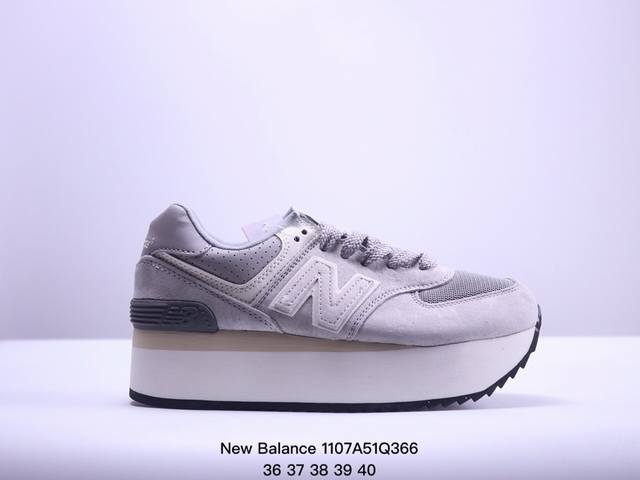 New Balance WL574 新百伦厚底休闲跑步鞋 增高鞋 牛皮材质 真标带半码 尺码见图 XM 7Q366