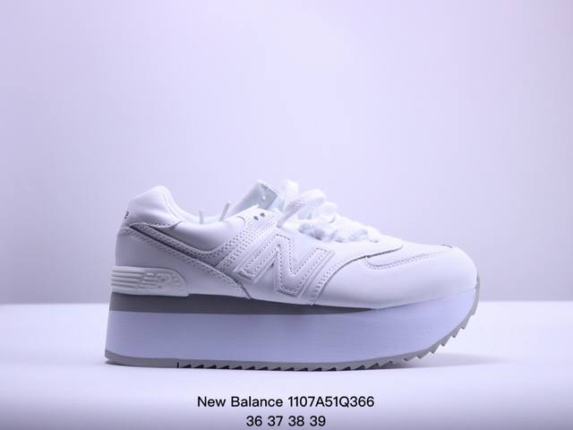 New Balance WL574 新百伦厚底休闲跑步鞋 增高鞋 牛皮材质 真标带半码 尺码见图 XM 7Q366