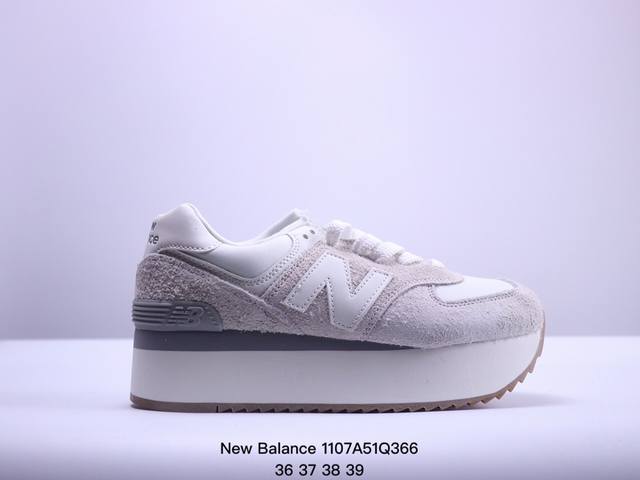 New Balance WL574 新百伦厚底休闲跑步鞋 增高鞋 牛皮材质 真标带半码 尺码见图 XM 7Q366