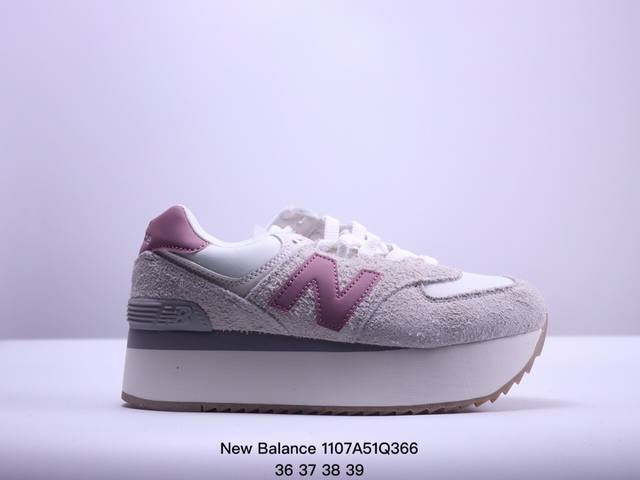 New Balance WL574 新百伦厚底休闲跑步鞋 增高鞋 牛皮材质 真标带半码 尺码见图 XM 7Q366