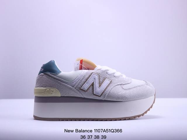 New Balance WL574 新百伦厚底休闲跑步鞋 增高鞋 牛皮材质 真标带半码 尺码见图 XM 7Q366