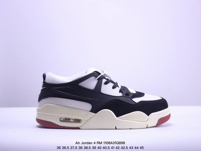 真标Nike Air Jordan 4 RM 防滑 低帮 复古篮球鞋 货号:FQ7939- 尺码:36 36.5 37.5 38 38.5 39 40 40.5