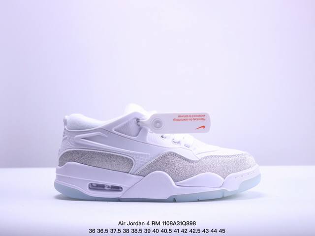 真标Nike Air Jordan 4 RM 防滑 低帮 复古篮球鞋 货号:FQ7939- 尺码:36 36.5 37.5 38 38.5 39 40 40.5