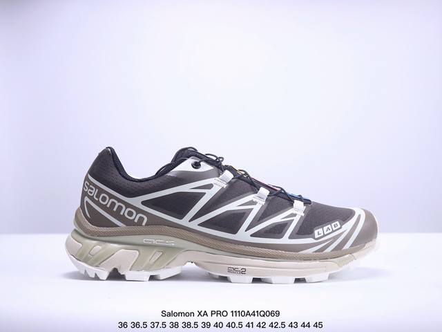 Salomon XA PRO XT-6 EXPANSE 萨洛蒙户外越野跑鞋 鞋面采用SENSIFIT贴合技术 全方位贴合包裹脚型 鞋跟部鞋底牵引设计 提供强大的