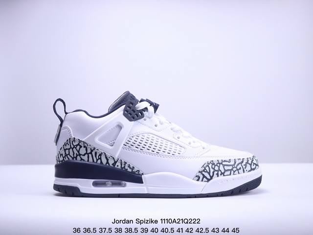 Jordan Spizike Low低帮复古篮球鞋男女款白蓝 XM1 Q222