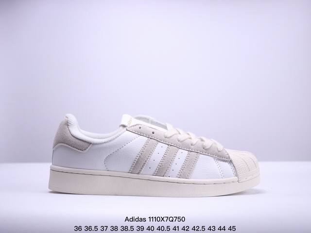 真标阿迪达斯Adidas三叶草 Originals Superstar贝壳头系列低帮经典百搭休闲运动板鞋 货号: 尺码:35.5 36 36.5 37 38 3