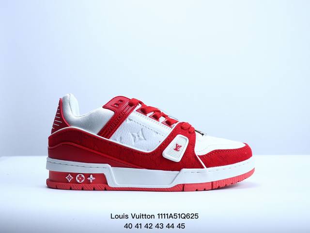 公司级全新LV路易威登Louis Vuitton Trainer Sneaker Low休闲运动文化百搭板鞋 尺码:36-45 XM1111Q625