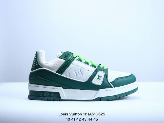 公司级全新LV路易威登Louis Vuitton Trainer Sneaker Low休闲运动文化百搭板鞋 尺码:36-45 XM1111Q625