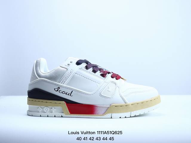 公司级全新LV路易威登Louis Vuitton Trainer Sneaker Low休闲运动文化百搭板鞋 尺码:36-45 XM1111Q625