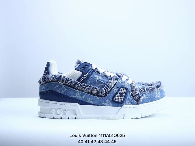 公司级全新LV路易威登Louis Vuitton Trainer Sneaker Low休闲运动文化百搭板鞋 尺码:36-45 XM1111Q625