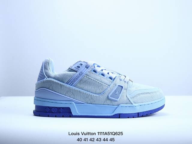 公司级全新LV路易威登Louis Vuitton Trainer Sneaker Low休闲运动文化百搭板鞋 尺码:36-45 XM1111Q625