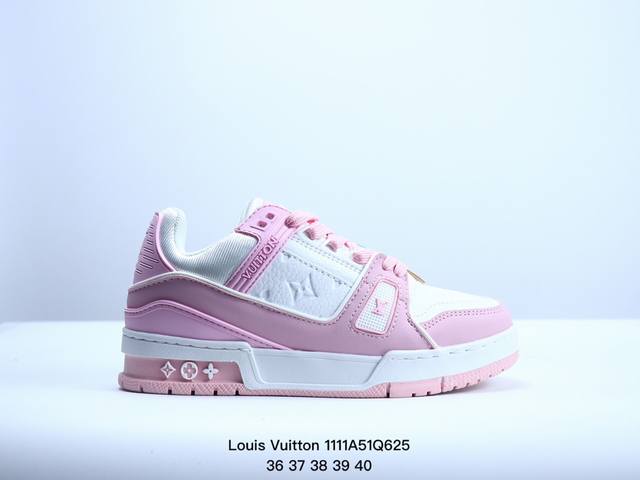 公司级全新LV路易威登Louis Vuitton Trainer Sneaker Low休闲运动文化百搭板鞋 尺码:36-45 XM1111Q625