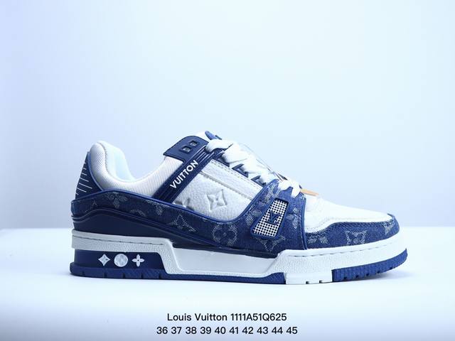 公司级全新LV路易威登Louis Vuitton Trainer Sneaker Low休闲运动文化百搭板鞋 尺码:36-45 XM1111Q625