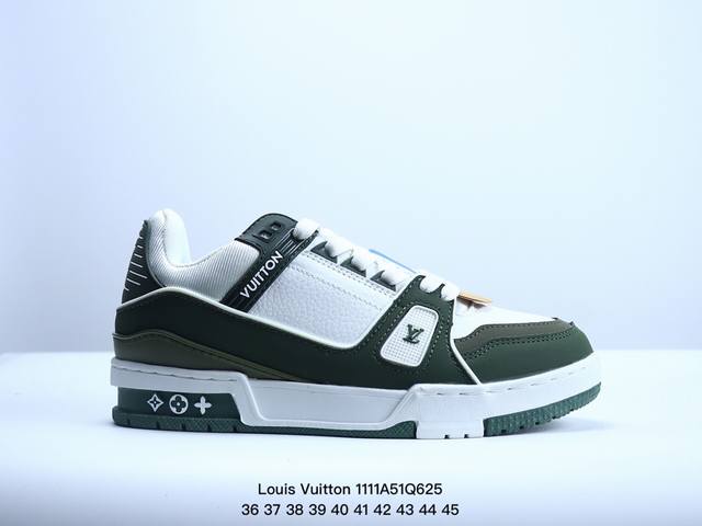 公司级全新LV路易威登Louis Vuitton Trainer Sneaker Low休闲运动文化百搭板鞋 尺码:36-45 XM1111Q625