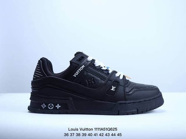 公司级全新LV路易威登Louis Vuitton Trainer Sneaker Low休闲运动文化百搭板鞋 尺码:36-45 XM1111Q625