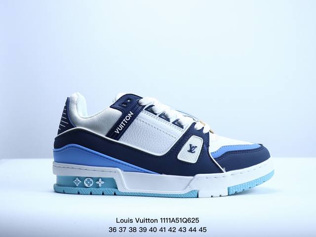 公司级全新LV路易威登Louis Vuitton Trainer Sneaker Low休闲运动文化百搭板鞋 尺码:36-45 XM1111Q625