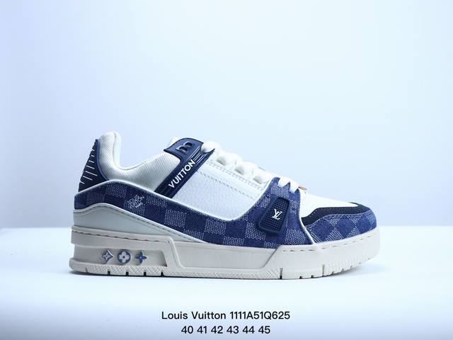 公司级全新LV路易威登Louis Vuitton Trainer Sneaker Low休闲运动文化百搭板鞋 尺码:36-45 XM1111Q625