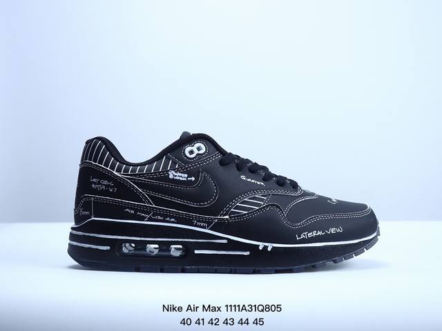 真标耐克Nike Air Max 1 半掌气垫复古跑步鞋 货号：CV1639-001 XM1111Q805