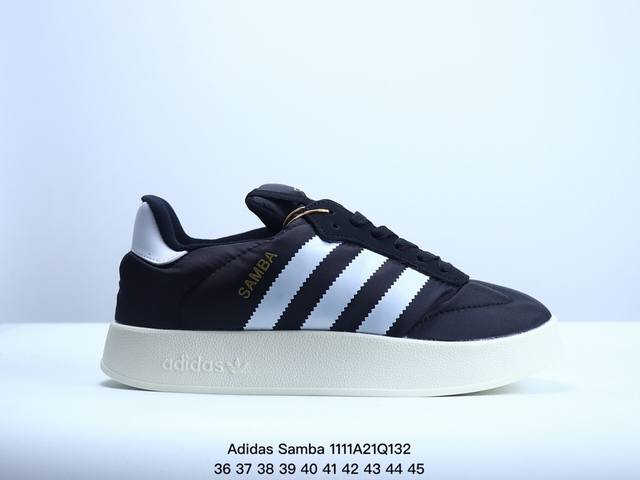 公司级阿迪达斯三叶草Adidas Originals Samba Home 桑巴舞系列绅士德训足球风百搭低帮休闲运动板鞋 货号:IE1434 尺码:36-45