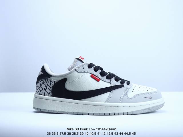 海外爆款限量发售！公司级 Nike SB Dunk Low“斯图西 绑带弹幕灰勾” 周年高端定制 低帮休闲板鞋 定制鞋盒 大厂纯原品质出货 超高清洁度 皮料切割