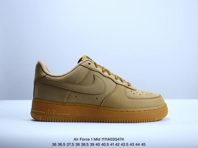 公司级Air Force 1 Mid “Flax AF-1 空军一号小麦低邦 原楦头原纸板 打造纯正空军版型 专注外贸渠道 全掌内置蜂窝气垫 #原盒配件 原厂中