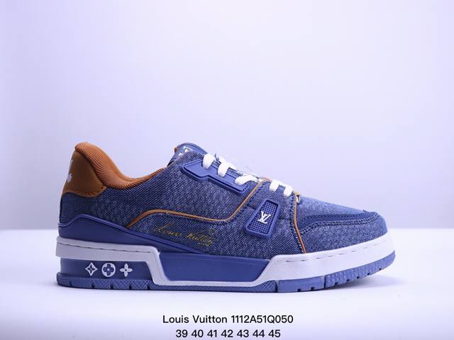 路易威登 Louis Vuitton LV路易威登板鞋 新款 LV Trainer最新配色运动鞋 L家 篮球鞋风格运动鞋 该鞋由艺术总监 VIRGIL ABLO