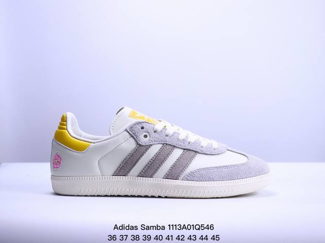 Kasina x 阿迪达斯Adidas Originals Samba桑巴舞联名款绅士德训足球风百搭低帮休闲运动板鞋 IE0169 码数：36 37 38 39