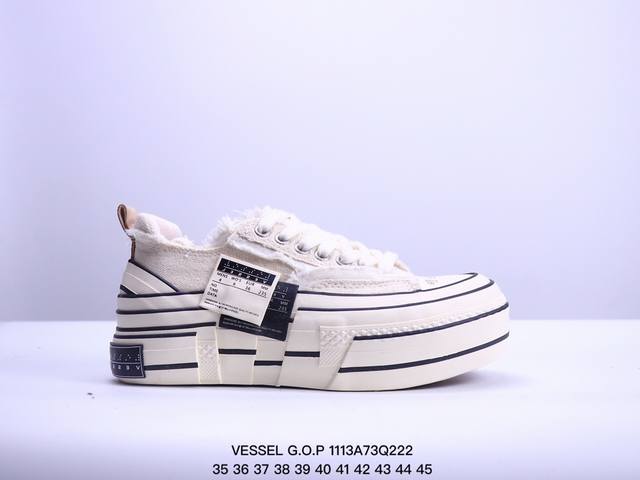 公司级吴建豪个人新锐品牌xVESSEL G.O.P Mule Slip On 重工解构厚底软木百搭乞丐风增高板鞋半拖！古法手工艺与皮鞋工艺完美结合制造 世界上第