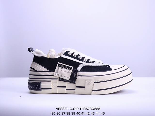 公司级吴建豪个人新锐品牌xVESSEL G.O.P Mule Slip On 重工解构厚底软木百搭乞丐风增高板鞋半拖！古法手工艺与皮鞋工艺完美结合制造 世界上第