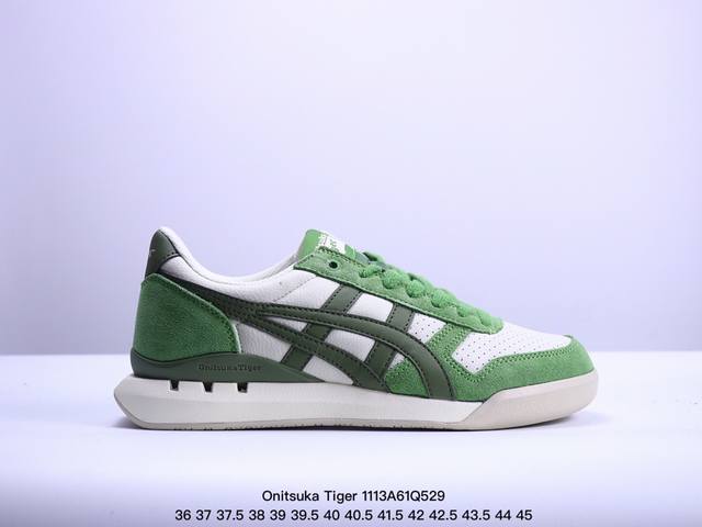 亚瑟士 Onitsuka Tiger Uitimate 81 EX 鬼冢虎 40周年纪念款透气舒适休闲鞋 #鞋面采用头层牛皮＋反毛皮打造，从款式颜色造型上体现出