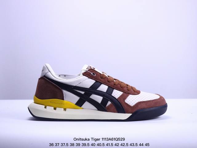 亚瑟士 Onitsuka Tiger Uitimate 81 EX 鬼冢虎 40周年纪念款透气舒适休闲鞋 #鞋面采用头层牛皮＋反毛皮打造，从款式颜色造型上体现出