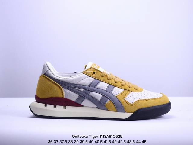 亚瑟士 Onitsuka Tiger Uitimate 81 EX 鬼冢虎 40周年纪念款透气舒适休闲鞋 #鞋面采用头层牛皮＋反毛皮打造，从款式颜色造型上体现出