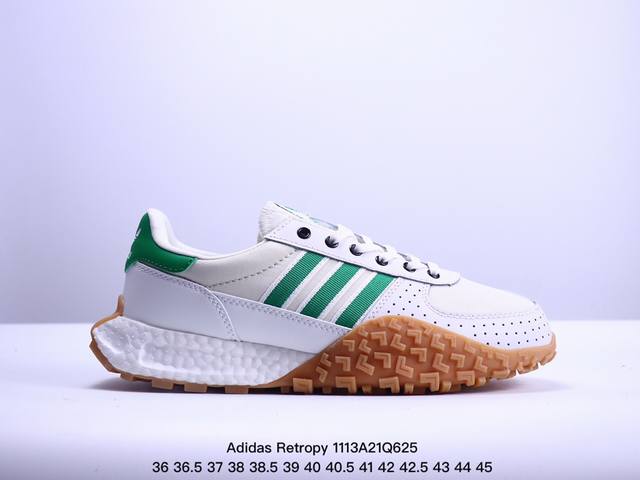 公司级Adidas Retropy E5 W.R.P 织物 运动舒适 减震防滑耐磨轻便 阿迪达斯 低帮 运动休闲鞋 以70年代经典跑步鞋为灵感 新鲜演绎复古造型