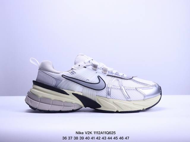 Nike V2K Run Runtekk Summit White Metallic Silver ' 耐克机能减震跑步鞋 织物材质 Size:36-45码 X