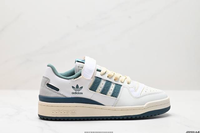 公司级阿迪达斯 Adidas Forum 84 Low Og “Bright Blue” 白蓝 低帮百搭潮流休闲运动板鞋。以复古篮球鞋的外形为基础，采用皮革拼接