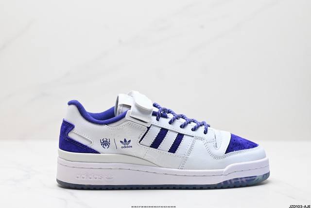 公司级阿迪达斯 Adidas Forum 84 Low Og “Bright Blue” 白蓝 低帮百搭潮流休闲运动板鞋。以复古篮球鞋的外形为基础，采用皮革拼接