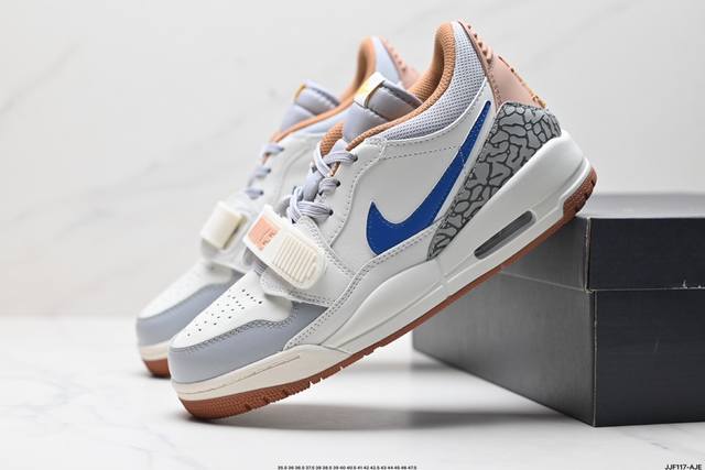 福利公司级三合一最强合体，多种新配色回归耐克nike Air Jordan Legacy 312 Low”White Grey Fog Blue Red“乔丹最