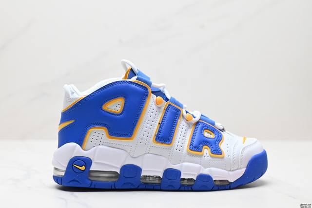 真标耐克nike Wmns Air More Uptempo Gs Barely Green 皮蓬初代系列经典高街百搭休闲运动文化篮球鞋美国队配色 货号:Fj2