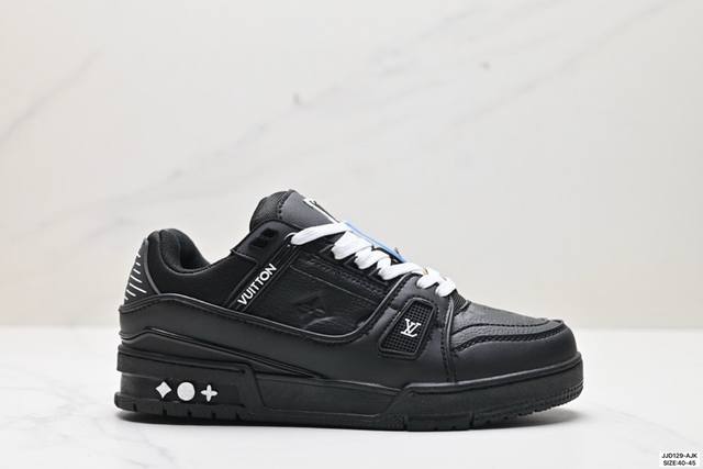 全新lv路易威登louis Vuitton Trainer Sneaker Low休闲运动文化百搭板鞋 尺码:40-45 Id:Jjd129-Ajk