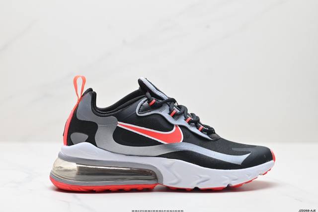 真标耐克nike Air Max 270 React 大气垫 减震 耐磨 休闲跑步鞋 货号:Ст1280-101 尺码:36 36.5 37.5 38 38.5