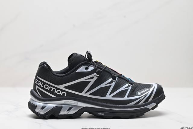 公司级salomon Xa Pro Xt-6 Gtx萨洛蒙户外越野跑鞋 鞋面采用sensifit贴合技术 全方位贴合包裹脚型 鞋跟部鞋底牵引设计 提供强大的抓地