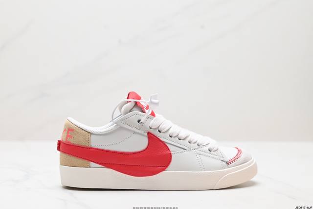 公司级nk Blazer Low‘77 Jumbo 经典百搭低帮开拓者休闲运动板鞋 真硫化铝楦制作 原厂布料拼接 独家裁片完美鞋型 台湾进口软感荔枝头层皮 原盒