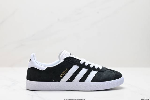 真标adidas Originals Gazelle 三叶草休闲防滑耐磨低帮板鞋 鞋头出色设计 塑就出众贴合感 稳固的后跟贴合足部曲线设计 软弹舒适 不易磨脚