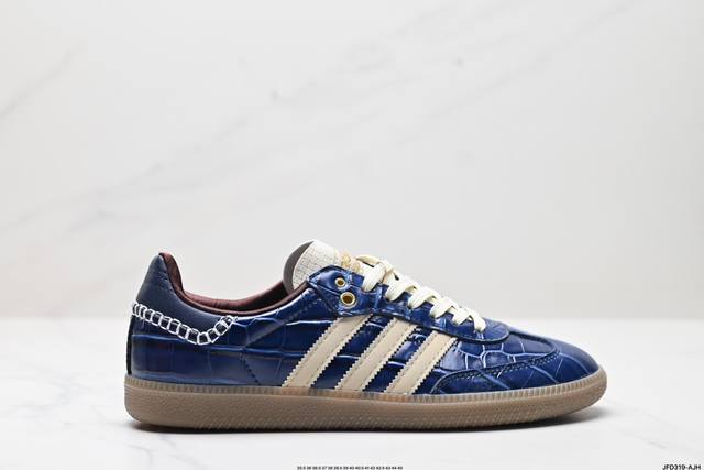 公司级adidas Originals Wales Bonner Samba Og桑巴舞系列绅士德训足球风百搭低帮休闲运动板鞋 货号:Jh9825 尺码:35.